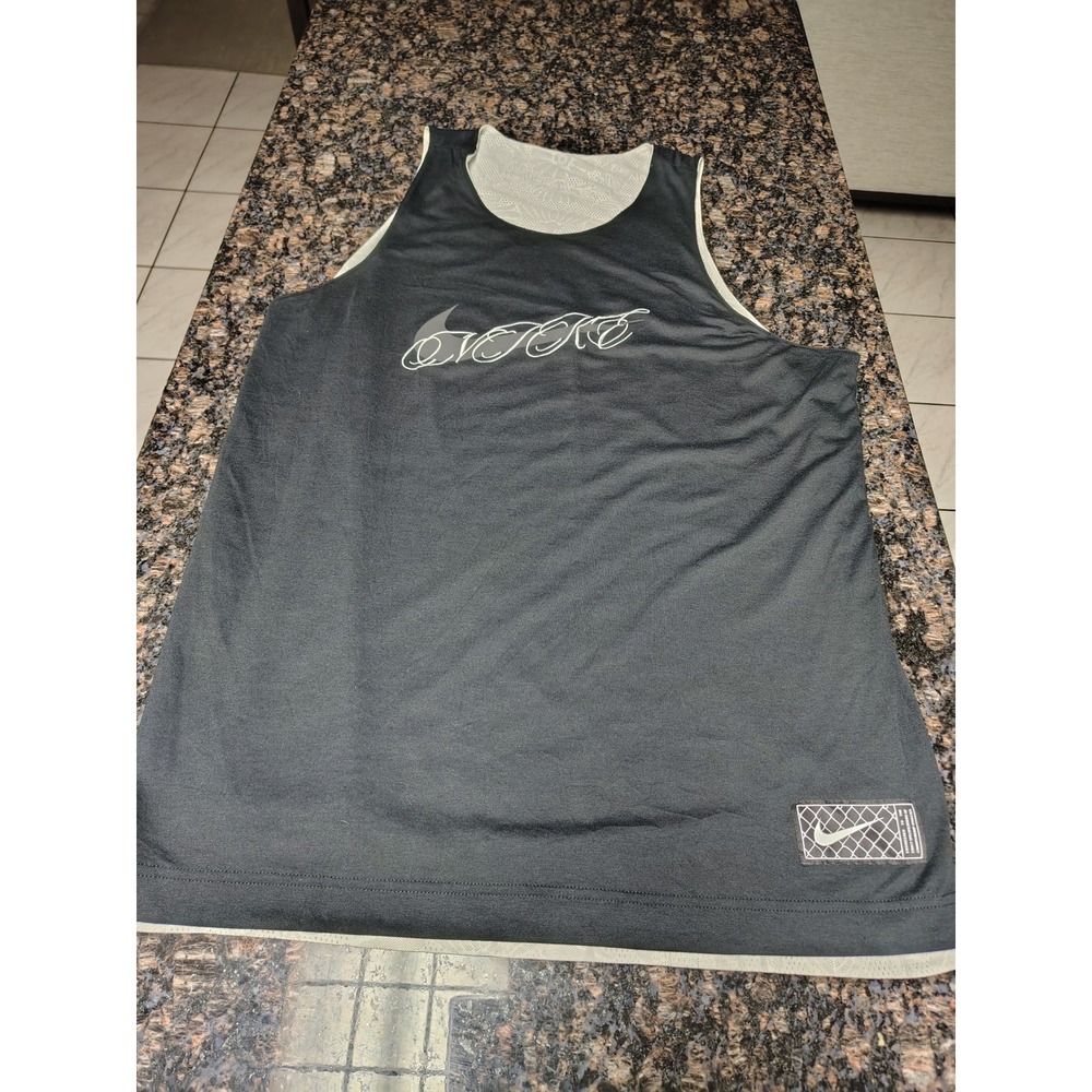 Nike Reversible Basketball Jersey Black White Floral Mandala FN2849-133 Mens XL